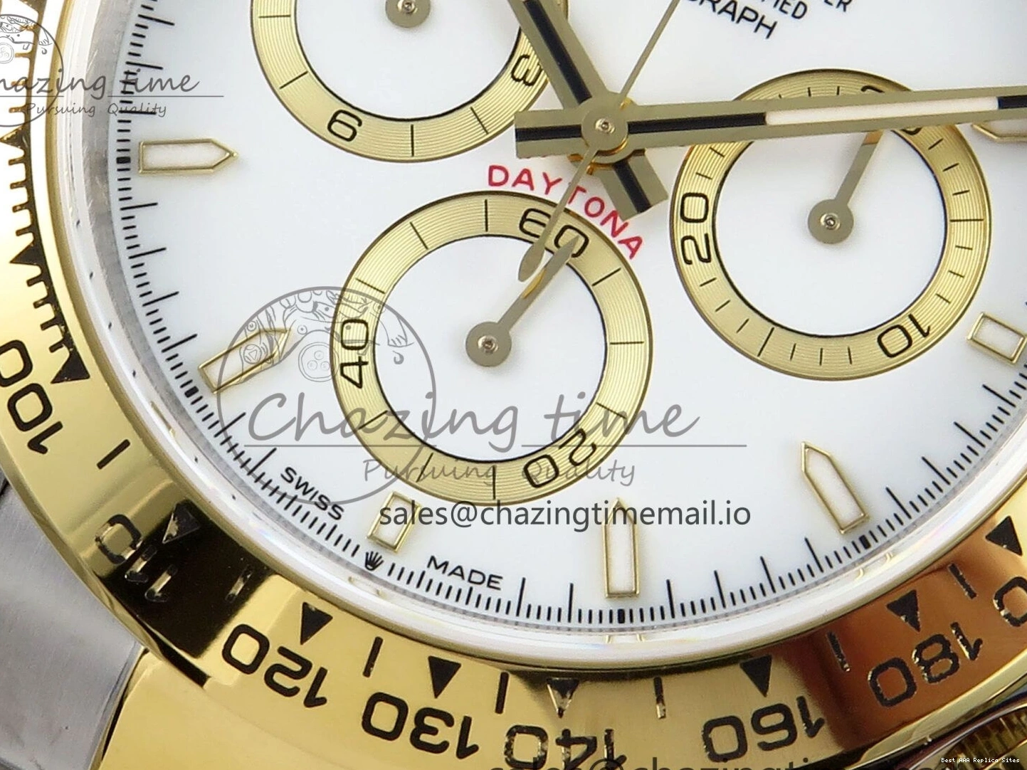 Good Copy Rolex Watches Best on Edition QF 721 V 1:1 Daytona AllSeason SH4131 YG SS Braclet White Dial 126503 1222